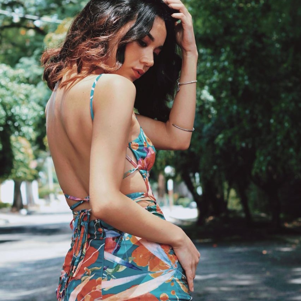 🌺LAST ONE🌺 Soft Jersey Floral Mini Bodycon Dress (A) - Picture 5 of 5